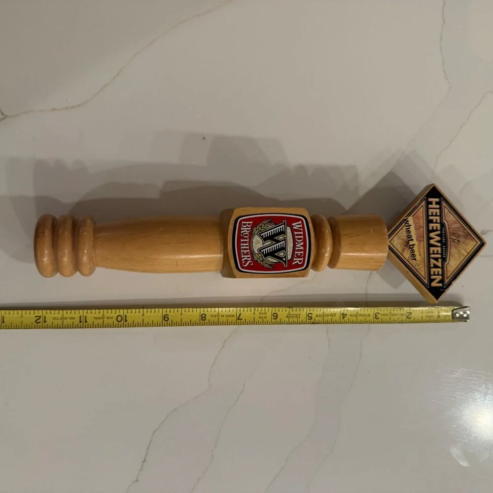 Widmer Brothers Hefeweizen Beer Tap  Wood Portland Oregon Wheat Beer 11.5in